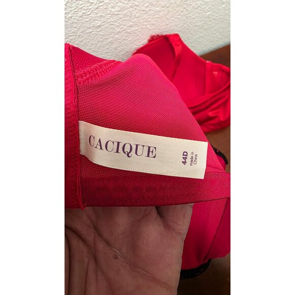 Cacique Womens 44D Red Lace & Satin Padded Bras Set Of 2 - Picture 4 of 5
